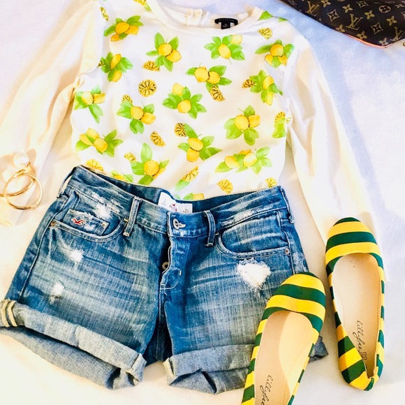 Lilly Bee Silk Tie Striped Ballet Flats - Picture 8 of 8